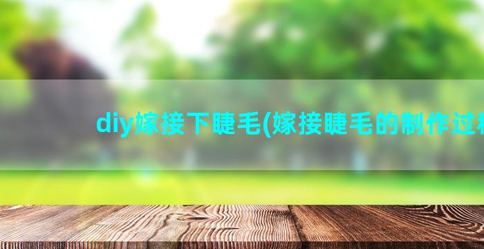 diy嫁接下睫毛(嫁接睫毛的制作过程)