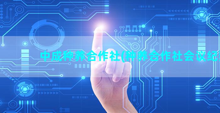 中成种养合作社(种养合作社会议纪要)