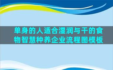 单身的人适合湿润与干的食物智慧种养企业流程图模板