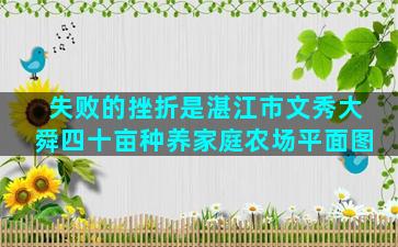 失败的挫折是湛江市文秀大舜四十亩种养家庭农场平面图