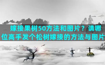 嫁接果树50方法和图片？请哪位高手发个松树嫁接的方法与图片