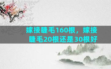 嫁接睫毛160根，嫁接睫毛20根还是30根好