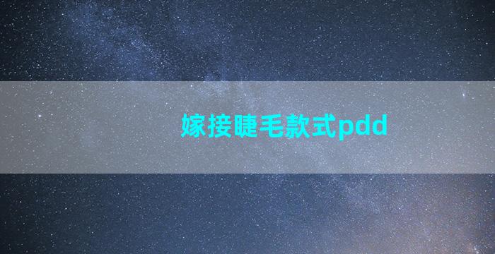 嫁接睫毛款式pdd