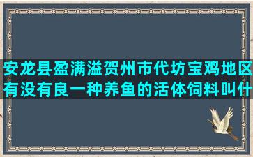 安龙县盈满溢贺州市代坊宝鸡地区有没有良一种养鱼的活体饲料叫什么