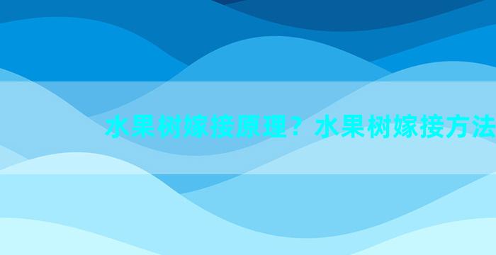 水果树嫁接原理？水果树嫁接方法