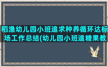 稻渔幼儿园小班追求种养循环达标场工作总结(幼儿园小班追糖果教案)