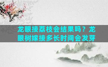 龙眼接荔枝会结果吗？龙眼树嫁接多长时间会发芽